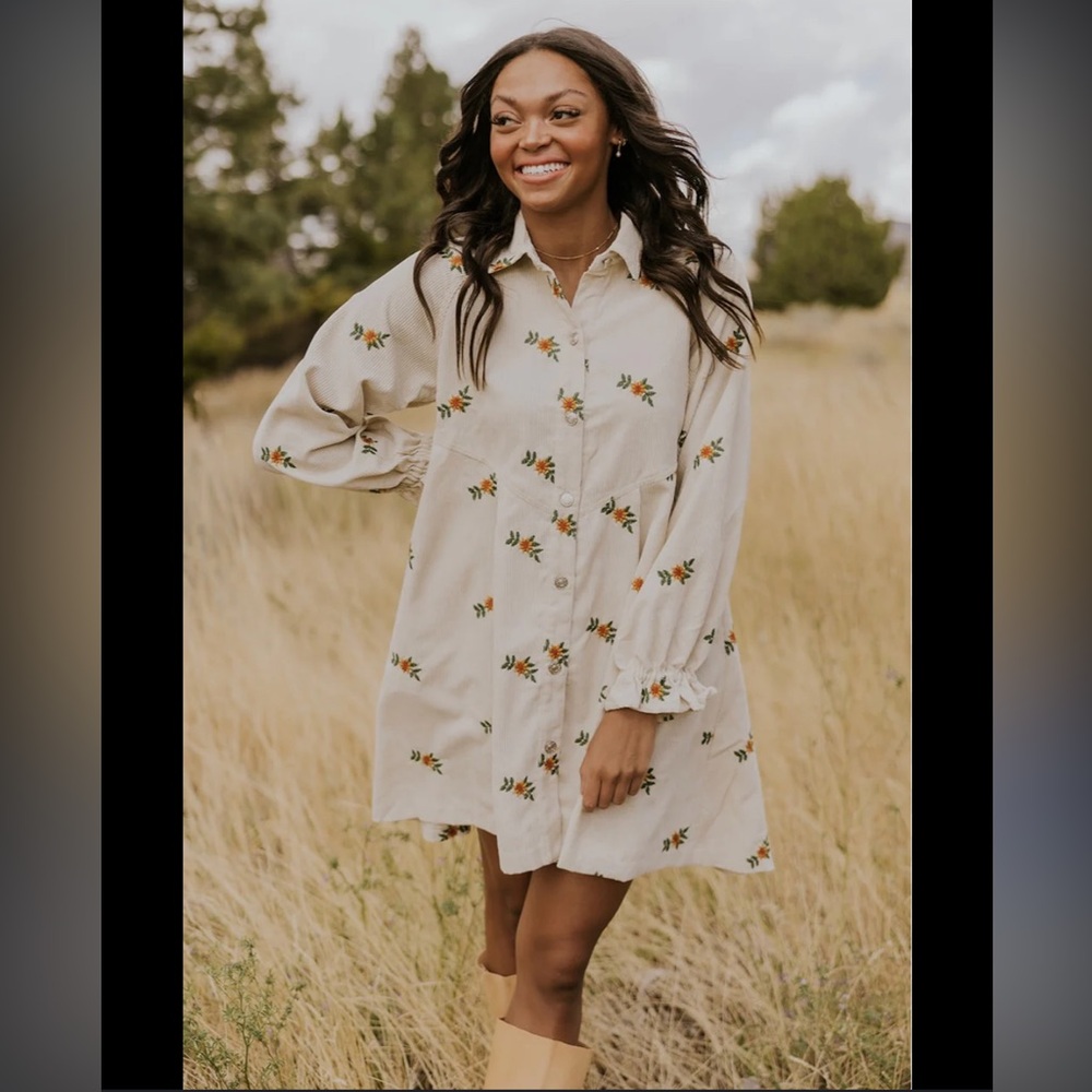 Roolee Heart Dotted I’s Mini Dress, size Small